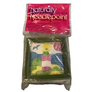 Vintage Naturally Needlepoint Lighthouse With Frame